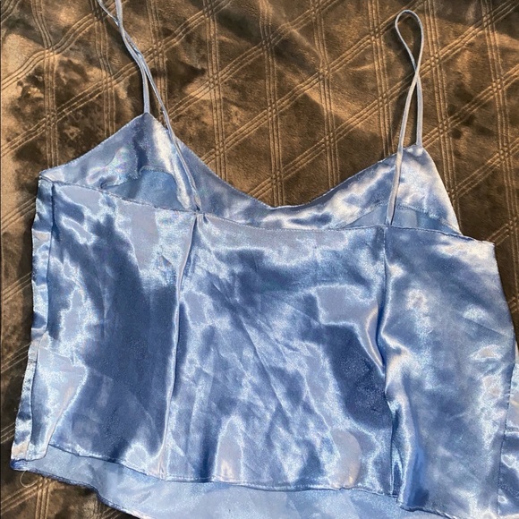 Tops - Silk Blue Vintage Tank Top
